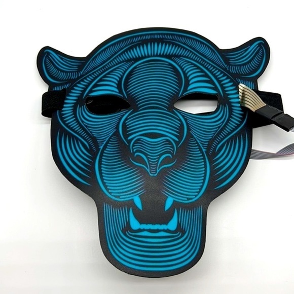 Luxtrada- NWT Carnival Festival Sound & Motion Activated LED (4) Masks Light Up - Picture 7 of 14